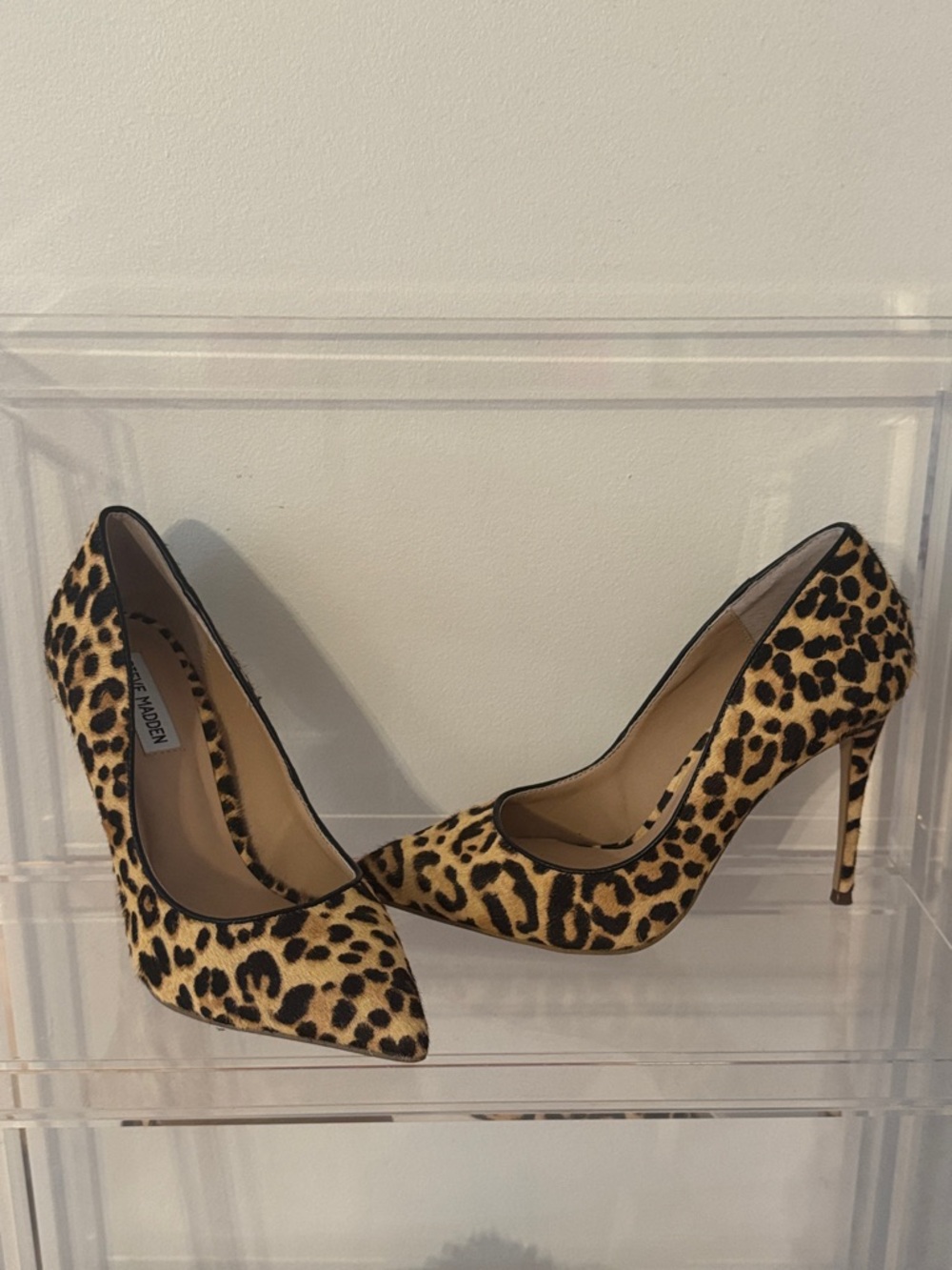 Steve Madden Daisie leopard print haircalf pumps 9 NEW - Picture 2 of 11